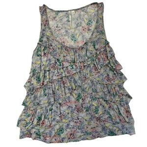 LC Lauren Conrad Women's Sleeveless Ruffle Top Size Medium